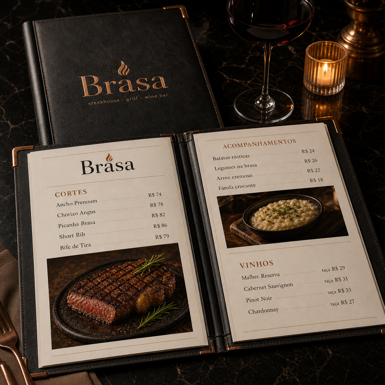 Mockup de Cardápio