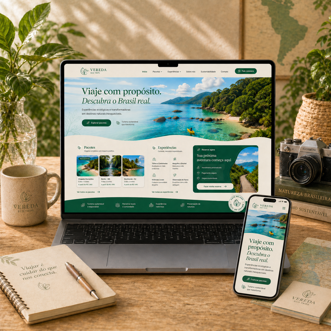 Mockup de landing page