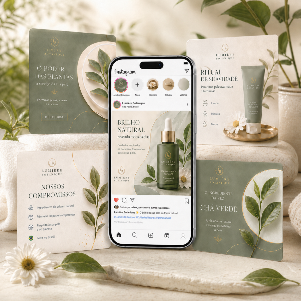 Mockup de posts para Instagram